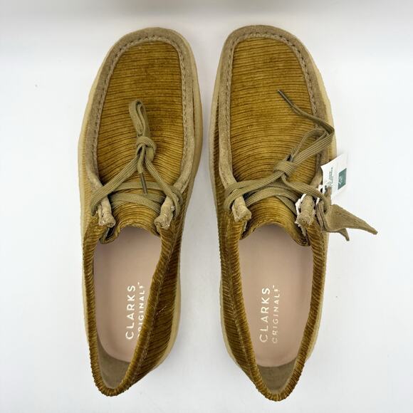 Clarks Mens Wallabee Cup Moccasin Loafers US 13 M Tan Corduroy Nubuck NIB - Picture 11 of 13
